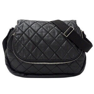 Chanel Coco Cocoon Shoulder Bag Black Coated Leather Quilted